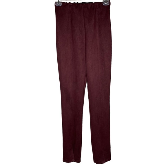 Avec les Filles Anthropologie plum split hem pants small faux suede - Picture 3 of 6